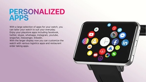 Montre connectée DM100 4G, écran IPS de 2,86 pouces, système d'exploitation Android 7.1, fonctionnalité téléphonique IP67, mémoire 3 Go 32 Go, appareil photo, batterie 2700 mAh, carte SIM - Product Image 6