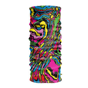 Pañuelo Multifuncional con Diseño Psicodélico de Remolino Neón para Amantes del Rave Retro y Vanguardistas de la Moda - Product Image 1