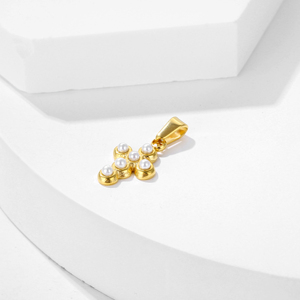 Liontin perhiasan agama hadiah Hari Valentine 18K liontin terisi emas antik Salib Celtic jimat liontin simpul Irlandia Pria Wanita - Product Image 5