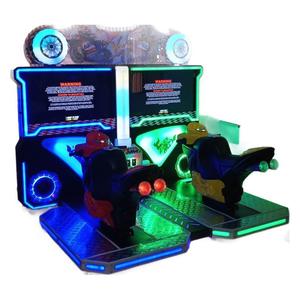 อุปกรณ์แข่งรถมอเตอร์ไซค์ไฟคู่แบบใหม่สุดหรูสำหรับเด็กเกมอาร์เคดแบบหยอดเหรียญใช้ในเชิงพาณิชย์ระยะเวลา1ปี - Product Image 5