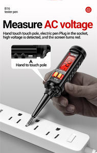 ปากกาทดสอบแรงดันไฟฟ้าอัจฉริยะพร้อมหน้าจอ LCD และสัญญาณเตือนด้วยเสียงและแสง - Product Image 6