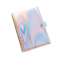 PVC 6 Kreative Spiral-Loseblatt-Laserringe Nachfüllbarer Ordner Planer Geschenk A5 A6 Büro- und Schulbedarf
