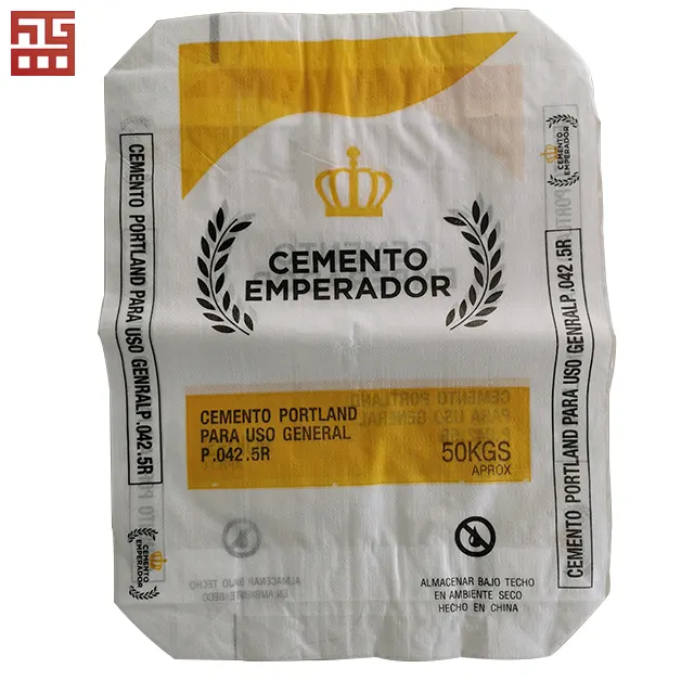 Embalaje de cemento blanco con válvula, 50kgr, precio de bolsa de pp a la venta