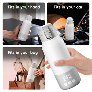 Chauffe-biberon portable sans fil en acier inoxydable 316 sans BPA 500 ml rechargeable USB chauffé pour l'alimentation des bébés en voyage en plein air - Product Image 2