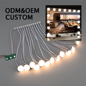 Bombilla LED regulable de 12V con interruptores inductivos para espejo <span class=keywords><strong>Hollywood</strong></span>, <span class=keywords><strong>serie</strong></span> DC12V, en uno o tres colores, tipo sensor táctil de 12V - Product Image 2
