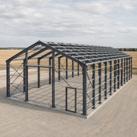 Entrepôt de stockage de céréales en acier préfabriqué Q355B, bâtiment agricole avec panneaux solaires