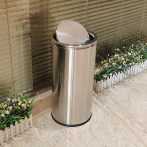 धातु कचरा बिन होटल लॉबी स्टेनलेस स्टील अधिकतम इनडोर कार्टन बॉक्स अनुकूलित ब्रश स्थायी भंडारण बाल्टी ग्राहक लोगो - Product Image 3