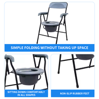 Toilettes portables pliables pour le camping, pour femmes enceintes, usage domestique, pour adultes, légères, écologiques, en acier inoxydable, sécuritaires pour la salle de bain