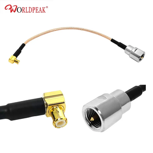 MCX steker kabel koaksial kuncir RF RG316 timah tambalan antena eksternal ew35 colokan laki-laki FME sudut kanan untuk FME pria - Product Image 1
