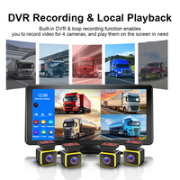 Système de caméra de recul 4 canaux 1080P pour voiture, écran tactile 10,36 pouces, lecteur MP5 à quatre écrans, enregistreur DVR pour camping-car, camion, bus, fourgonnette