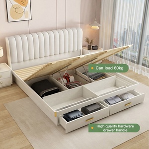 Personalização por atacado pinho barato de madeira único armazenamento king size cama madeiras quadro novos modelos de design fabricados na <span class=keywords><strong>China</strong></span> - Product Image 4