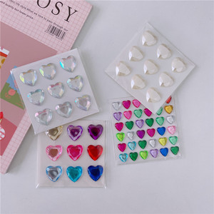 Adorables <span class=keywords><strong>Pegatinas</strong></span> en Forma de Corazón, Gemas de Cristal, <span class=keywords><strong>Pegatinas</strong></span> de <span class=keywords><strong>Diamantes</strong></span> de Imitación para Decoración de Uñas y Rostro, <span class=keywords><strong>Pegatinas</strong></span> Decorativas Autoadhesivas - Product Image 5