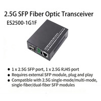 Convertidor de Medios Ópticos de Fibra Mini GXCOM ES2500-1G-1F 2.5G con 1 Puerto de Fibra, OEM/ODM de Fábrica, para Redes de Monitoreo de Seguridad
