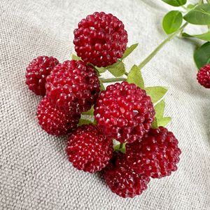 Fleurs artificielles Queyiyi, plantes de fruits sauvages rouges et noires à longue tige, fruits de la fortune en plastique, décoration d'intérieur, accessoire de mariage moderne - Product Image 4