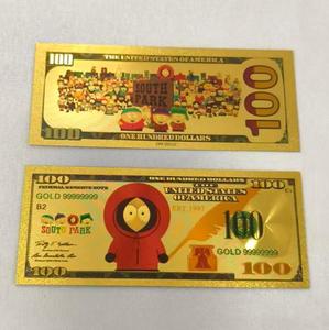 Set de Billetes Conmemorativos de South Park con Lámina Dorada (4 Piezas) - Regalo Coleccionable de Personajes de Dibujos Animados - Product Image 4