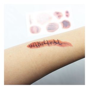 Tatuaje Temporal Realista de Herida Sangrienta con Parche de Piel, Impermeable, para Halloween, Disfraces, Broma, Maquillaje, Accesorios Decorativos - Product Image 1