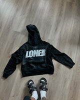 Sweat à capuche personnalisé imprimé mode pour homme, coupe courte, avec strass, pull oversize, style streetwear vintage, vente en gros