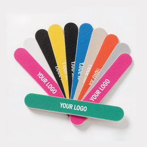 Custom Logo High Quality Washable Double Sided File Nail Manicure Pedicure Tool Board Sponge Emery Board Nail Files