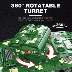 BLOCKMOC Anti-Tank Missile Vehicle Tank <b>Model</b> 55027 Electronic Educational Construction Toy ABS Plastic <b>Building</b> Blocks - Product Image 4