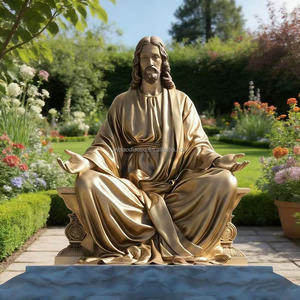 Offre Spéciale : Sculpture en Bronze Jésus Rédeemleur en Méditation, Couleur Personnalisée, Taille sur Mesure, Impression Numérique, Cadeau d'Extérieur 1-373 - Product Image 5