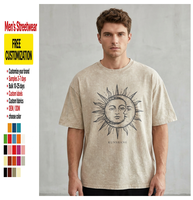 Kaos Polos Katun Berat 280g Custom Pattern Pria Streetwear Oversized Boxy Fit Vintage Wash Acid Wash Grosir X