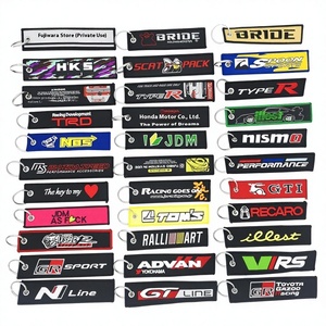 Llavero Colgante <span class=keywords><strong>de</strong></span> Metal con Cinta <span class=keywords><strong>de</strong></span> Tela <span class=keywords><strong>de</strong></span> Poliéster Bordada Ecológica <span class=keywords><strong>de</strong></span> Alto Rendimiento JDM para Coche, en Stock - Product Image 5