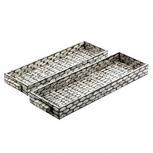 Plateau à chocolat noir en nacre, qualité supérieure, fait main, élégant, nouveau plateau à chocolat classique - Product Image 1