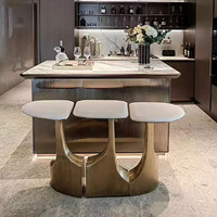 Table console moderne de luxe en métal convertible pour l'entrée rangement côté irrégulier personnalisé pliable pour villa salon