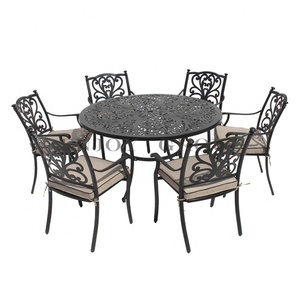 Moderno al por mayor Durable impermeable <span class=keywords><strong>de</strong></span> aluminio fundido al aire libre Patio Muebles <span class=keywords><strong>de</strong></span> <span class=keywords><strong>jardín</strong></span> <span class=keywords><strong>Juego</strong></span> <span class=keywords><strong>de</strong></span> <span class=keywords><strong>mesa</strong></span> <span class=keywords><strong>de</strong></span> comedor con sillón - Product Image 3