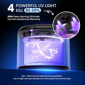 Machine de nettoyage ultrasonique multifonctionnelle pour prothèses dentaires et appareils orthodontiques, 45 kHz, 200 ml, avec 4 modes, vente en gros - Product Image 5