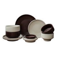 Vaisselle japonaise de style hôtelier, bols et assiettes en céramique mate de style Morandi, plats de service hauts ; plats pour restaurants de sushis