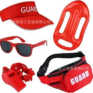 Guard Bucket Hat Sunglasses Waist Bag Whistle <b>Float</b> Red Rescue Gear Set For Lifeguard Use - Product Image 2