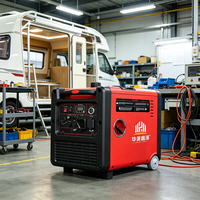 Générateur d'énergie domestique portable silencieux 230V AC, petit onduleur à essence 5KW, vente en gros d'usine, prise en charge du logo personnalisé