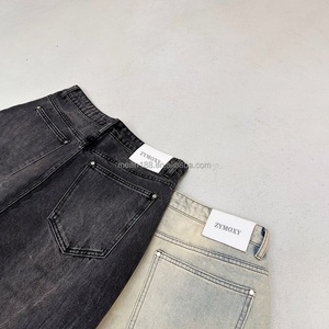 Fashion Designer <b>Jeans</b> Custom Denim Fabric <b>Jeans</b> Straight Leg Loose Men's Pants Trousers Wash Wide Leg Baggy <b>Jeans</b> Wholesale - Product Image 2
