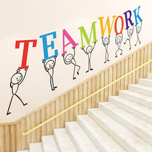 Adesivo Murale di Alta Qualità con Tema di Lavoro di Squadra Colorato per Camerette e Soggiorno, Decorazione per Bambini - Product Image 5