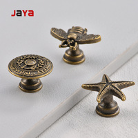 JAYA-Poignée d'étoile de mer en alliage de zinc antique, style nordique créatif, pour armoire de salon