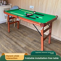 Mesa de Billar Americana Plegable Negra, Multifuncional para Niños, de Interior, Dos en Uno, Tres en Uno, Juego Completo