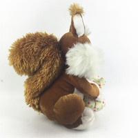 Peluche Écureuil Rétro Sac de Bonbons 25cm, Animal en Peluche Personnalisé Doux et Moelleux, Cadeau pour Pâques