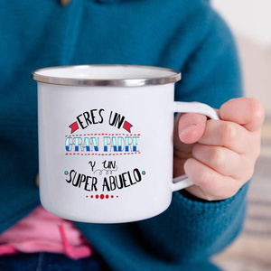 Tazas de Acero Inoxidable Esmaltadas de Alta Calidad, el <span class=keywords><strong>Mejor</strong></span> Regalo Familiar para Abuelos, para Café, Jugo, Chocolate Caliente - Product Image 5