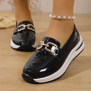 Zapatos Andorranos De Invierno Mary Jane Peep Toe Con Suela De PVC Y Parte Superior De Cuero Sintético - Product Image 1