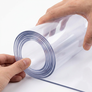 Rouleau de feuille de PVC transparente, haute brillance, plastique flexible pour la protection des tables et des meubles - Product Image 1