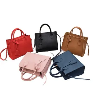 New Fashion Litchi Grain Handbag Custom Wholesale Cheap Women Small Square Bag Soft Zipper Pure Color Pu Leather Sling Bag