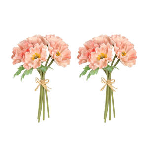 Ramos de Amapolas Artificiales de PU de 5 Tallos Atados a Mano al por Mayor, Amapolas de Maíz Artificiales para Ramos de Boda y Accesorios de Fotografía - Product Image 1