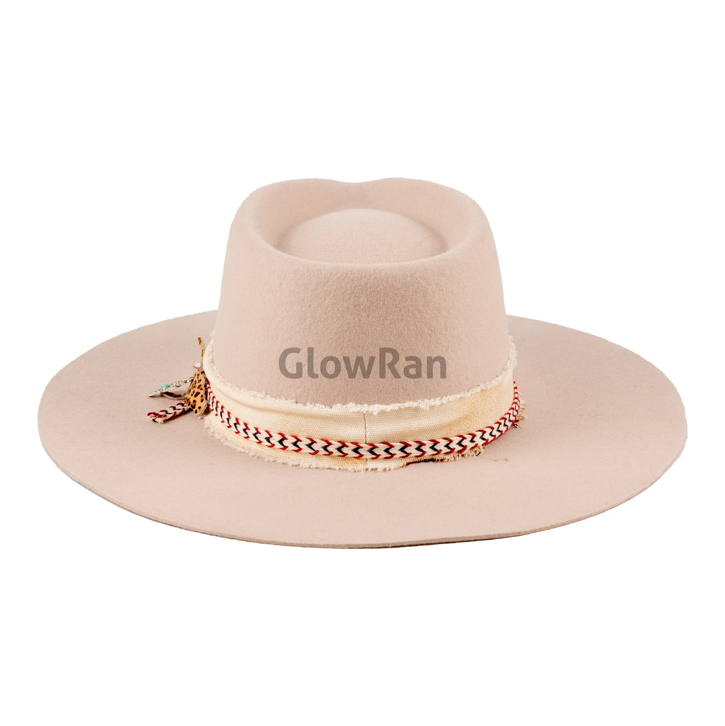 Bán buôn 2024 New Phong cách len cảm thấy Fedora mũ unisex thiết kế thời trang trong kho