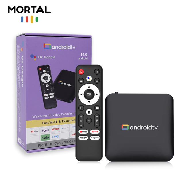 Factory Price Smart Android 14.0 TV Box Mortal HiSilicon 4K WiFi6 Set Top Box 2025 Hot Cheapest Wholesale Discount Voice Control