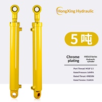 Vérin hydraulique 5 tonnes, type double-oreille, alésage 63, pour levage d'huile, machine de chantier, vérin bidirectionnel, personnalisé