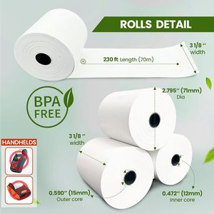 Hot bán 80 mét hóa đơn nhiệt giấy tiền mặt đăng ký Rolls cho POS máy in cho POS nhiệt máy in - Product Image 2