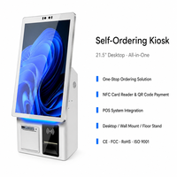Kiosco de Autoservicio Todo en Uno con Android de 21.5 Pulgadas, con SDK, Reconocimiento Facial, Pago por QR, Terminal POS de Autoservicio para Restaurantes y Centros Comerciales