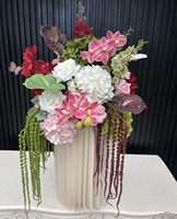 Boule de fleurs PPS de qualité supérieure, rose, blanche, rouge, colorée, arrangement floral en forme de boule pour la décoration de table de mariage ou d'événement