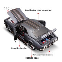 Maisto 1:24 1968 para Camaro Z/28, modelo de coche de aleación de metal fundido a presión, juguete decorativo con embalaje en caja de color